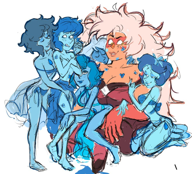 gem (species),gemsona,jasper (steven universe),lapis lazuli (gem),lapis lazuli (steven universe)