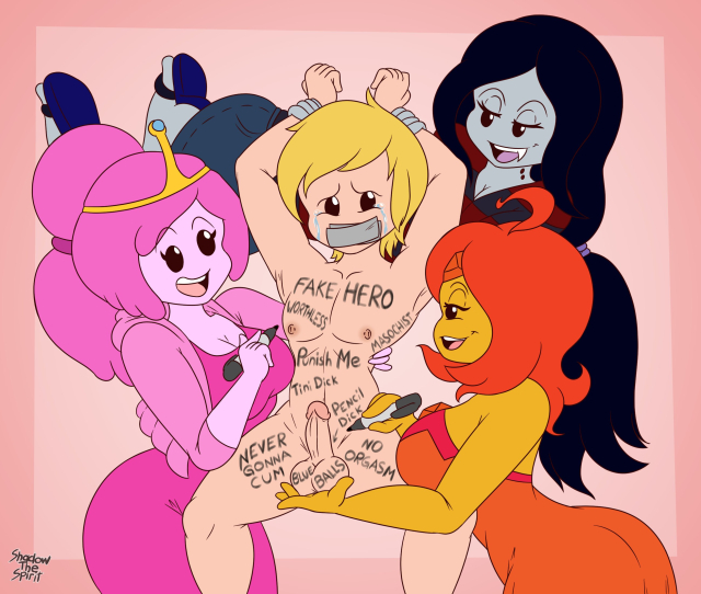 finn the human,flame princess,marceline,princess bubblegum