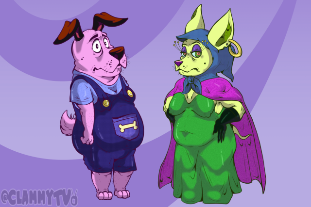 courage the cowardly dog (character),shirley the medium