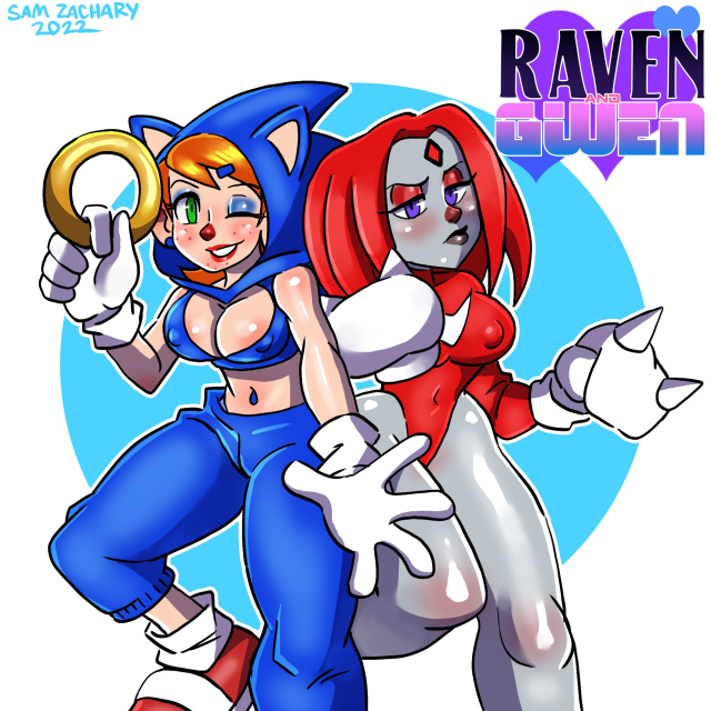 gwen tennyson,knuckles the echidna (cosplay),raven,sonic the hedgehog (cosplay)