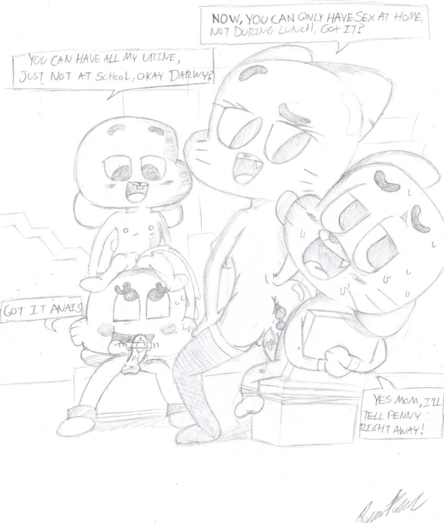 anais watterson,darwin watterson,gumball watterson,nicole watterson