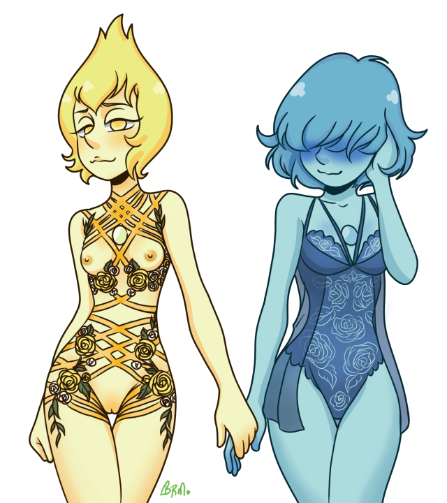 blue girl,blue pearl (steven universe),gem (species),yellow pearl (steven universe)