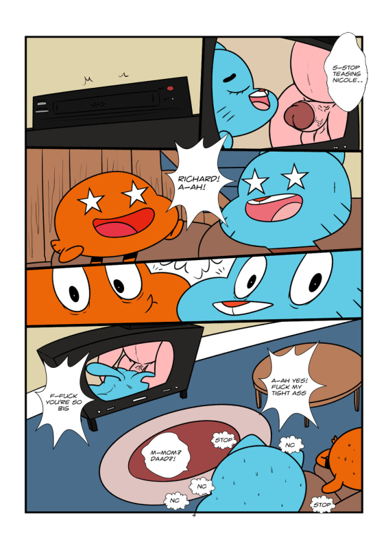 darwin watterson,gumball watterson,nicole watterson,richard watterson