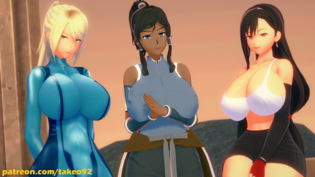 korra,samus aran,tifa lockhart,zero suit samus