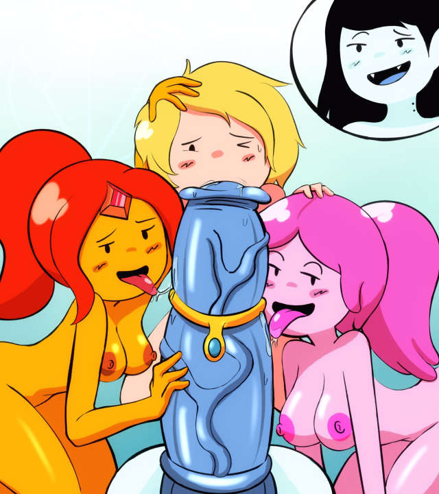 finn the human,flame princess,marceline,princess bubblegum