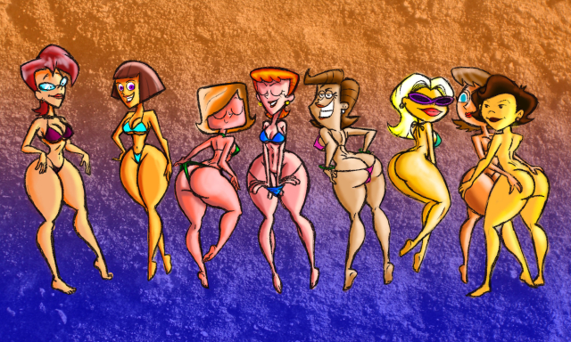 debs turnbull,dexter's mom,dexter's neighbor lady,lila test,madeline fenton,mrs. potanski,susan long,timmy's mom